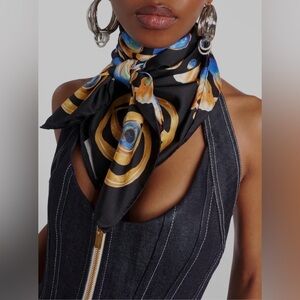 SCHIAPARELLI Evil Eye Bijoux silk scarf ✨ RARE
